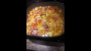 Hawaiian Skillet Kielbasa With Pineapples and Rice [upl. by Tremml]