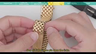 BERNY 2166L Watch strap adjustment tutorial video [upl. by Eastlake]