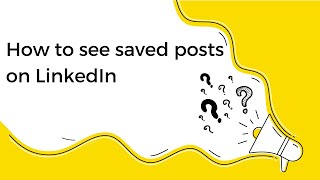 How to See Your Saved Posts on LinkedIn ultraquick tutorial [upl. by Alexis]