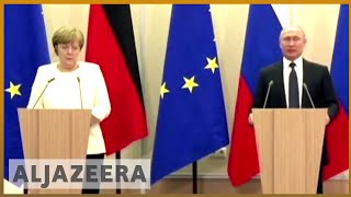 🇩🇪 🇷🇺 Putin to have talks with Angela Merkel in Germany  Al Jazeera English [upl. by Aderfla]