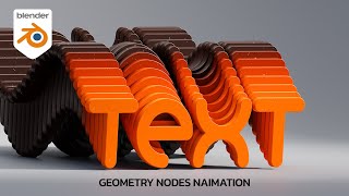 Easy Abstract Text Animation in Geometry Nodes Blender tutorial [upl. by Ahselaf563]