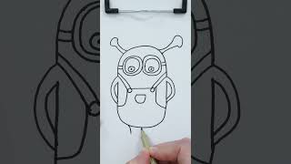 How to draw Minion Shrek shorts drawing [upl. by Nnaeoj813]