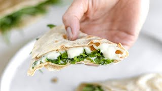 Vegan Italian STRACCHINO CHEESE in Piadina Sandwich  Homemade and ready in 30 mins [upl. by Savill]