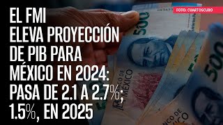 El FMI eleva proyección de PIB para México en 2024 pasa de 21 a 27 15 en 2025 [upl. by Pauly]