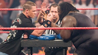 John Cena vs Mark Henry  Arm Wrestling Contest Raw Feb 4 2008 [upl. by Nelleyram]