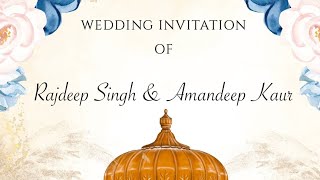 Live Wedding Rajdeep Singh amp Amandeep Kaur [upl. by Yeh677]