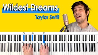 How to play “WILDEST DREAMS” Piano TutorialChord Accompaniment [upl. by Eniretak]