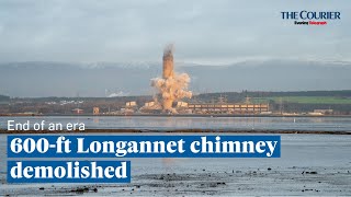 MakeCoalHistory Watch as Longannet Power Stations 600ft chimney demolished [upl. by Loralyn]