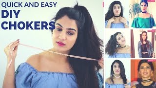 DIY Quick amp easy Chokers  Quick hack  Fashion Hack Pinkvila  Life Hack [upl. by Iolenta]