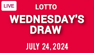 The National Lottery Lotto draw results from Wednesday 24 July 2024  Live [upl. by Urania374]