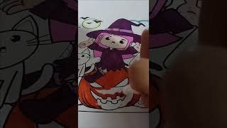 ASMR Color with Me Witch and Pumpkin [upl. by Mell]