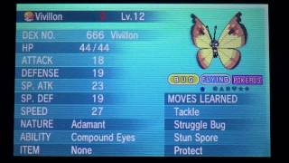 Pokemon X and Y All 18 Vivillon patterns [upl. by Eillehs]