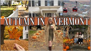 VERMONT TRAVEL VLOG  fall foliage exploring Stowe amp Woodstock eating all things maple [upl. by Lashoh715]