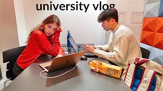 Uni vlog  studying with friends deadlines early mornings [upl. by Alliuqet581]