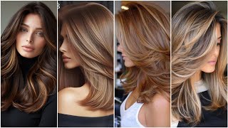 Step by Step Brown and Blonde Highlights Ideas for Girls  Hair Streaking Ideas for dark hairs 2024 [upl. by Owens590]