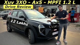 Mahindra Xuv 3xo AX5 Petrol MPFI Drive Review Mileage Comfort amp Features  All Details [upl. by Dimitris]