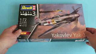 Yakovlev Yak3 REVELL 172 Unboxing [upl. by Elleneg165]