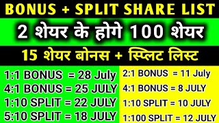 15 Stocks Announced Bonus amp Split  Bonus share latest news  Upcoming Bonus share 2024 [upl. by Ardaid]