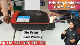 Hp ink Tank 316 319 415 419 Printing Problem Solution  HP Printer Not Printing Black Colour [upl. by Arel931]