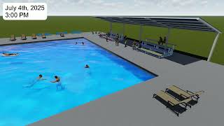 Clairmont Swimming Pool Sun Study 9 20 24 [upl. by Yelda]