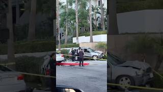 Crash in front of Avalon Woodland Hills apartments in California [upl. by Glogau]