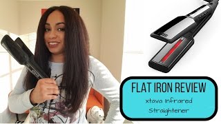 Flat Iron Review  Xtava ProSatin Infrared Straightener [upl. by Eissehc474]