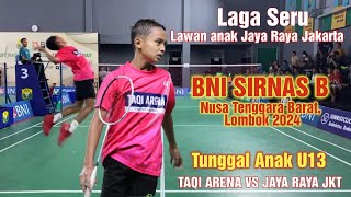 BNI Sirnas B Nusa Tenggara Barat Lombok 2024 ll Tunggal anak putra U13 [upl. by Burgwell]