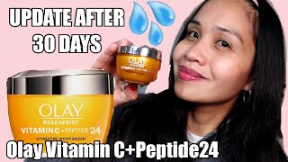 Update after 1 MonthOlay Regenerist VitaminC Peptide 24 Antiaging [upl. by Mazlack]