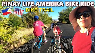 Bisayang Pinay Life In Amerika Fall Foliage Bike Ride with my Anak Colorful Autumn USA Vibes Fall [upl. by Mellman]