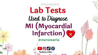 Lab Tests Used To Diagnose Myocardial Infarction  Cardiac Biomarkers  Nursing School Study Tips [upl. by Annahaj]