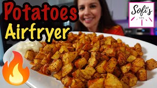 How to Make Patatas 🥔 Bravas 🔥 in an Air Fryer – Simple Spanish Tapas 🇪🇸 Air fried potatoes [upl. by Gurias]