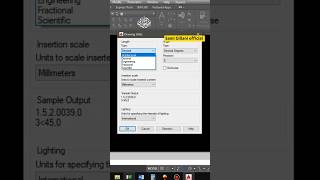 How to set units in AutoCADAutoCAD units command youtubeshorts summerofshorts tipsandtricks [upl. by Haroppiz]