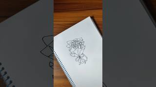 Flower bouquet 💐 art drawing painting shorts viralvideo trending soothing easydrawing diy [upl. by Cinemod985]