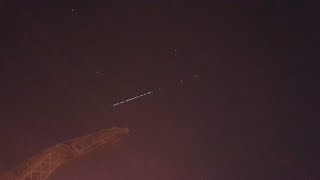 Starlink Satellites train seen in the sky  View from Germany  08082020  Elon Musk SpaceX [upl. by Trevorr730]