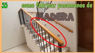 Como fabricar un pasamanos de madera para barandal de herrería [upl. by Euqinimod655]