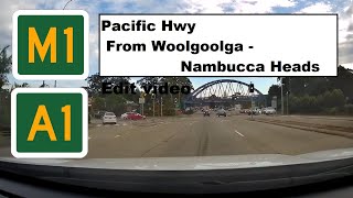 AM1 Driving Pacific Hwy from Brisbane to Sydney 007 Woolgoolga  Nambucca Heads [upl. by Ahseela]