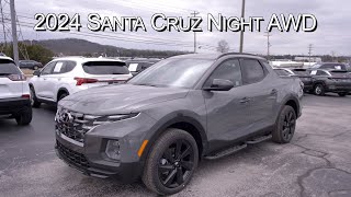 New Hampton Gray 2024 Hyundai Santa Cruz Night AWD at Hyundai of Cookeville [upl. by Ahsikyw597]