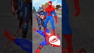 SpiderMan Sword Attack Captain America Saves Black Spider From Shark Spider spiderman marvel [upl. by Anifares]