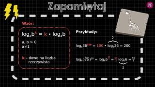 Matma w minutę Logarytmy 3 Logarytm potęgi i logarytm w wykładniku potęgi [upl. by Cacka]