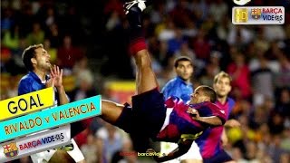 Rivaldos amazing bicycle kick Goal against Valencia Jun 01 [upl. by Madaih656]