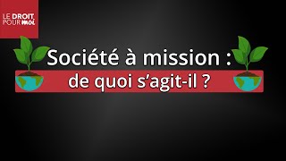 Loi Pacte et label « société à mission » [upl. by Gut]