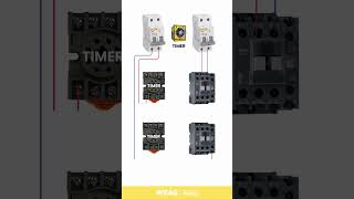 Two Timer Relays Controlling Two Contactors for Automatic Switching [upl. by Solahcin]