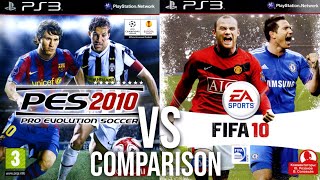 PES 2010 Vs FIFA 10 PS3 [upl. by Rennob769]