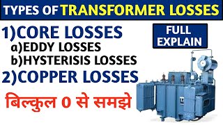 TRANSFORMER LOSSES TYPES OF TRANSFORMER LOSSES HYSTERISIS LOSS EDDY CURRENT LOSS COPPER LOSS [upl. by Clinton156]