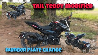 N 160 tail teddy modified  pulsar n 160 number plate modification tyre hugar me number plate fix [upl. by Remos726]