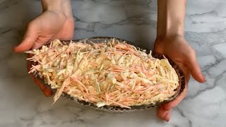 Amerikanischer Coleslaw Knackiger Weißkrautsalat mit Karotten 109 [upl. by Annayar]