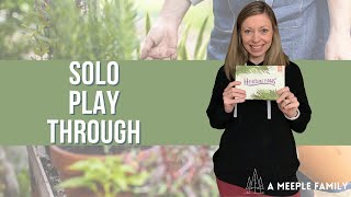 SOLO Play Through of Herbaceous  Pencil First Games  Solo Card Game  Board Game [upl. by Nitfa]