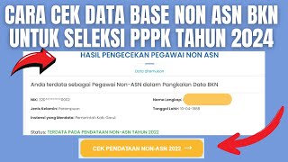 CARA CEK DATA PEGAWAI NON ASN DI BKN UNTUK SELEKSI PPPK TAHUN 2024 [upl. by Blinnie]