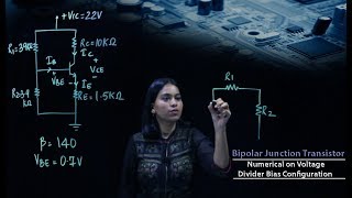 Numerical on Voltage Divider Bias Configuration  PCE  Prof Florence S  ECCF [upl. by Ahsinrats398]