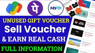 Sell Paytm Unused Gift Voucher  Unused Gift Voucher Kaise Sell Kare  Earning App 2024 Today [upl. by Anelra]